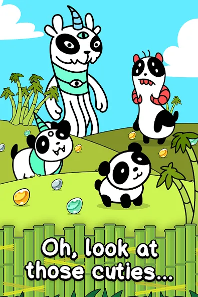 Скачать Panda Evolution: Idle Clicker [MOD: много денег и быстрый прогресс] на телефон — скриншот 1