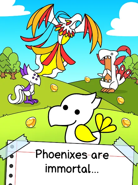 Скачать взлом Phoenix Evolution: Idle Merge [MOD: безлимитные ресурсы и ускоренная прокачка] — скриншот 5