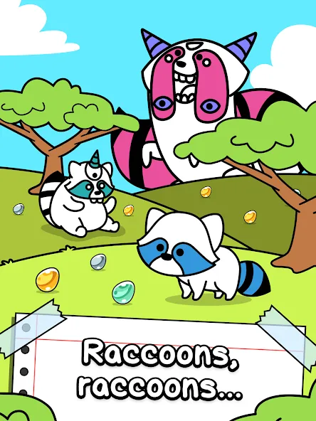 Raccoon Evolution: Idle Mutant [MOD: много денег и алмазов] на Андроид — скриншот 5