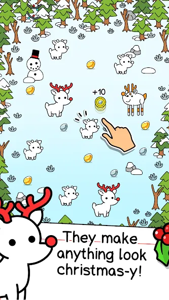Reindeer Evolution: Idle Game [MOD: много монет и ускорение] на Андроид — скриншот 2