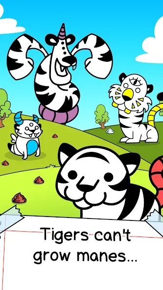 Tiger Evolution Idle Wild Cats [MOD: безлимитные деньги и алмазы] — Скачать бесплатно (APK) — скриншот 1