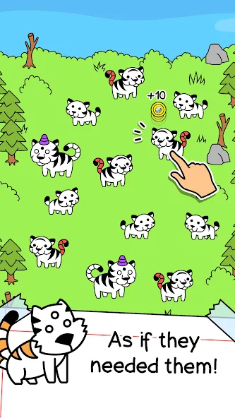 Tiger Evolution Idle Wild Cats [MOD: безлимитные деньги и алмазы] — Скачать бесплатно (APK) — скриншот 2