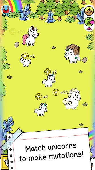 Unicorn Evolution: Idle Catch [MOD: безлимитные монеты и быстрая эволюция] последняя версия — скриншот 2