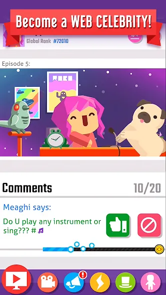 Vlogger Go Viral: Tuber Life [MOD: безлимитные деньги и подписчики] — Скачать бесплатно (APK) — скриншот 5