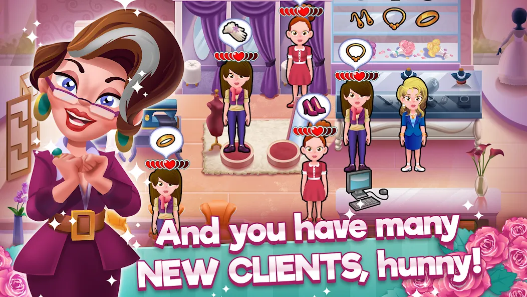 Wedding Salon Dash Bridal Shop [MOD: безлимитные деньги и все наряды] на Андроид — скриншот 2