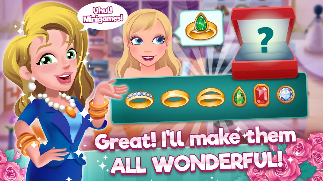 Wedding Salon Dash Bridal Shop [MOD: безлимитные деньги и все наряды] на Андроид — скриншот 3
