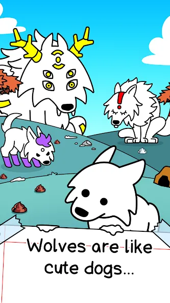 Взломанная Wolf Evolution: Merge Wild Dog [MOD: безлимитные монеты и ускоренное слияние] на Андроид — скриншот 1