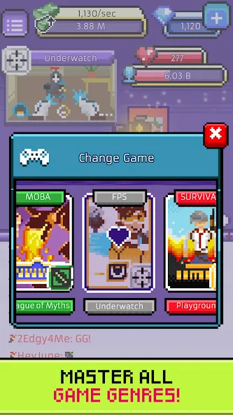 Скачать xStreamer: Idle Simulator Game [MOD: безлимитные деньги и быстрый прогресс] на телефон — скриншот 2
