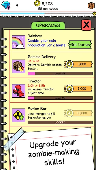 Zombie Evolution: Idle Game [MOD: безлимитные монеты и ускоренная эволюция] — Скачать бесплатно (APK) — скриншот 4
