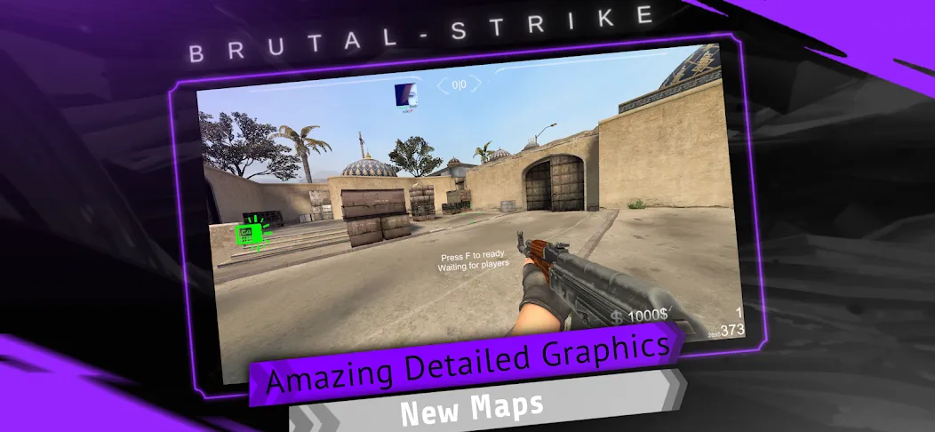 Скачать Brutal Strike [MOD: много денег и все оружие] — скриншот 1