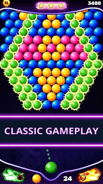 Bubble Shooter Classic [MOD: без рекламы и бесконечные жизни] последняя версия — скриншот 2