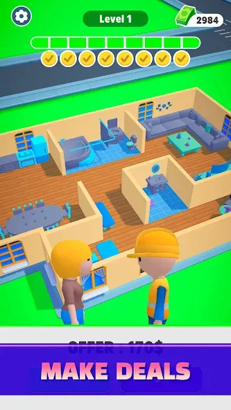 Скачать взлом Home Builder 3D ! [MOD: безлимитные деньги и всё открыто] — скриншот 3