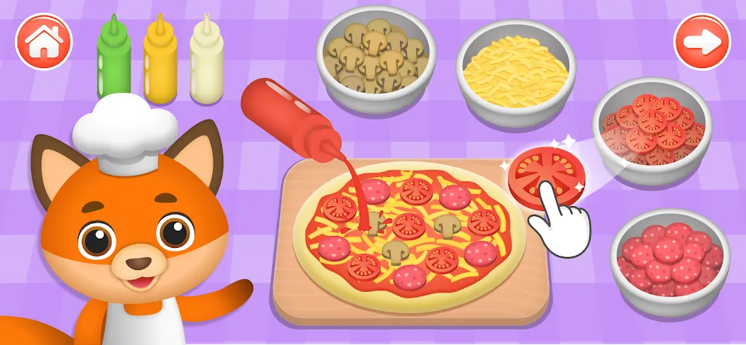 Скачать Kids Cooking Games 2+ Year Old [MOD: все рецепты разблокированы] — скриншот 2
