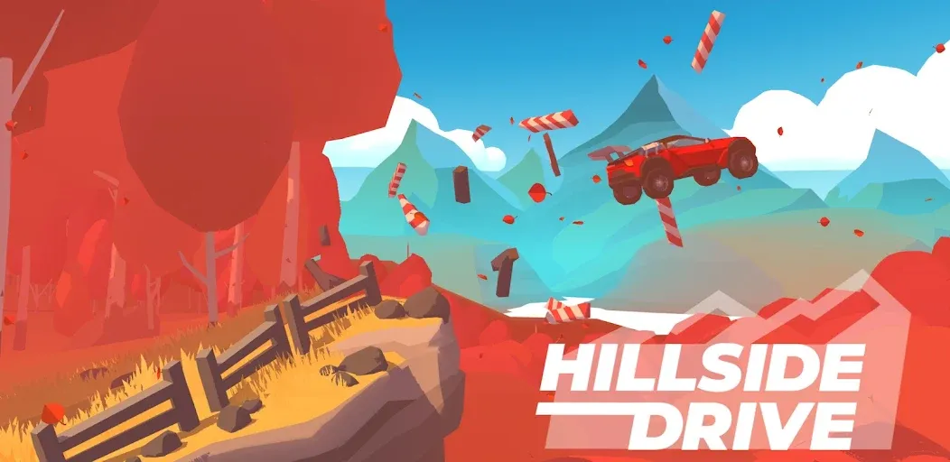 Скачать взлом Hillside Drive: car racing [MOD: безлимитные деньги и топливо] — скриншот 1
