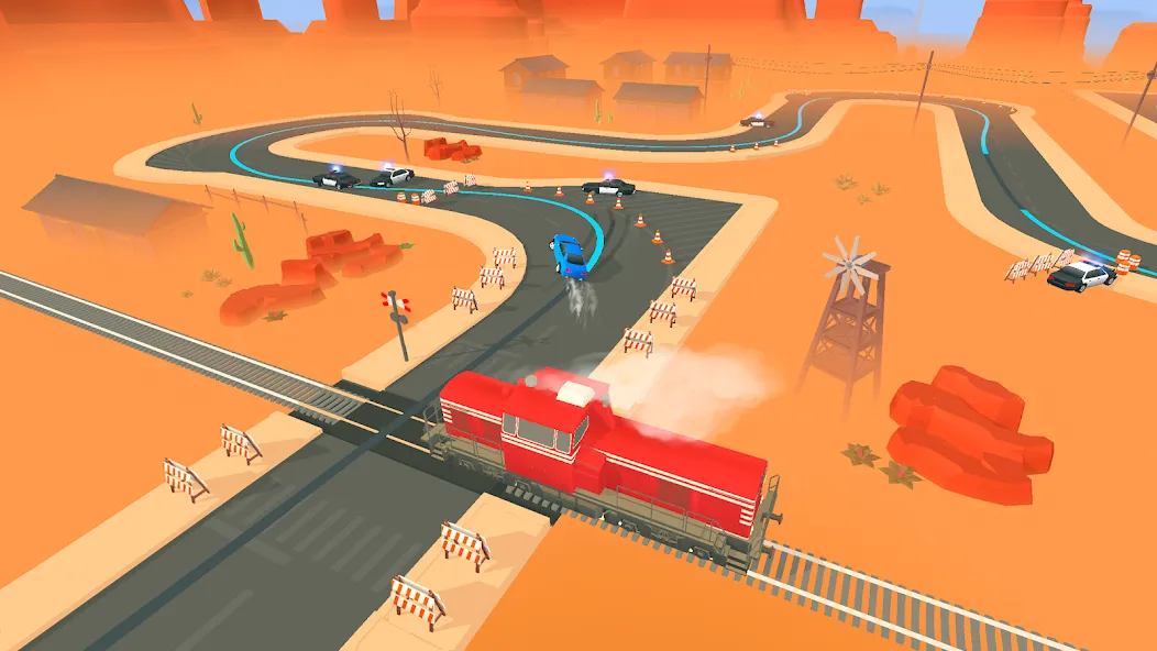 Line Race: Police Pursuit [MOD: безлимитные деньги и все машины открыты] (Бесплатно / APK) — скриншот 1