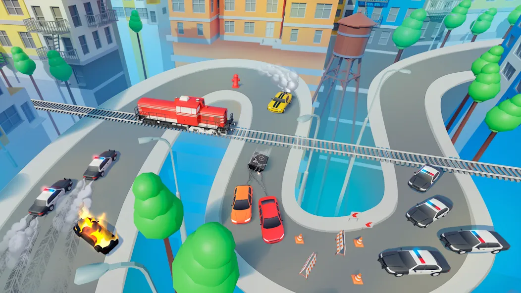 Line Race: Police Pursuit [MOD: безлимитные деньги и все машины открыты] (Бесплатно / APK) — скриншот 2