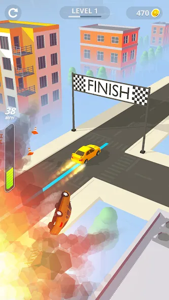 Line Race: Police Pursuit [MOD: безлимитные деньги и все машины открыты] (Бесплатно / APK) — скриншот 4