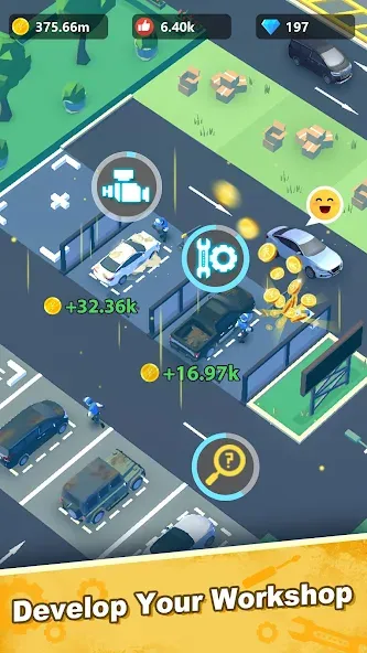 Скачать взлом Car Mechanic Tycoon [MOD: безлимитные деньги и всё открыто] — скриншот 3