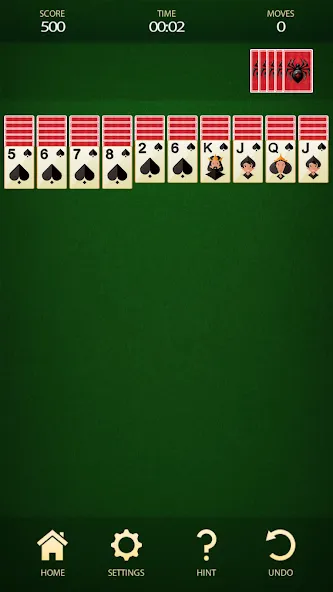 Скачать Spider Solitaire: Card Game [MOD: без рекламы и безлимитные подсказки] — скриншот 1