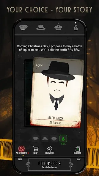 Mafia History [MOD: безлимитные деньги и оружие] (Бесплатно / APK) — скриншот 1