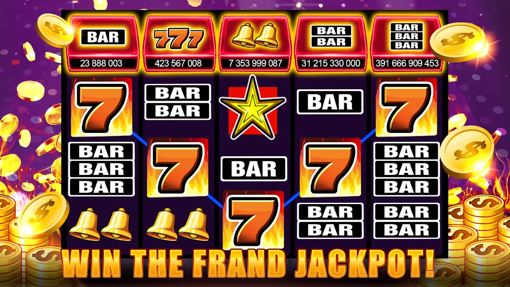 Slots 777 - Slot Machine Games [MOD: безлимитные монеты и джекпоты] последняя версия — скриншот 3