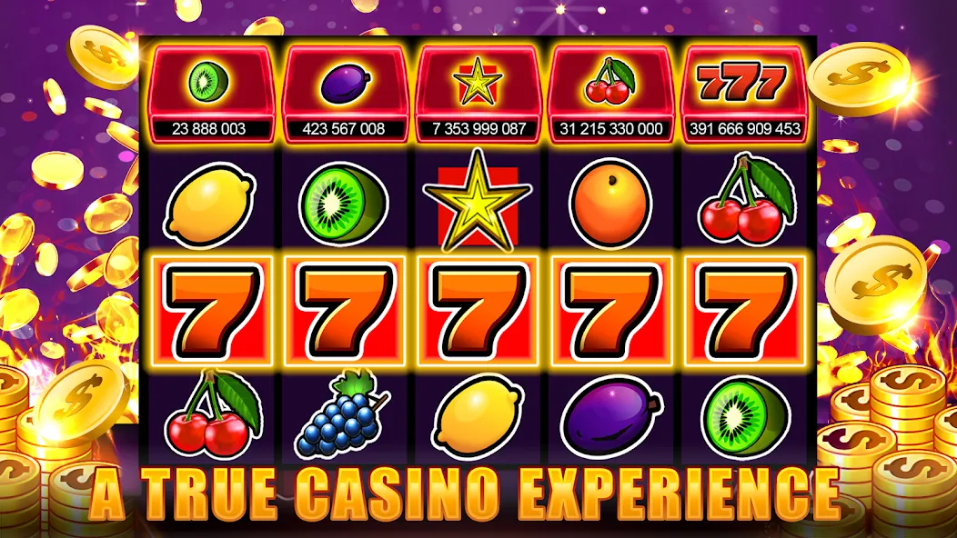 Slots 777 - Slot Machine Games [MOD: безлимитные монеты и джекпоты] последняя версия — скриншот 5