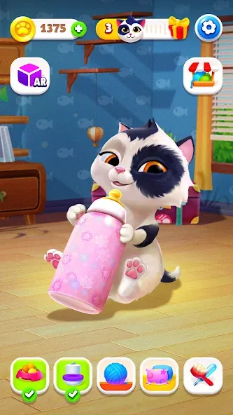 Скачать взлом My Cat - Virtual pet simulator [MOD: безлимитные монеты и алмазы] — скриншот 2