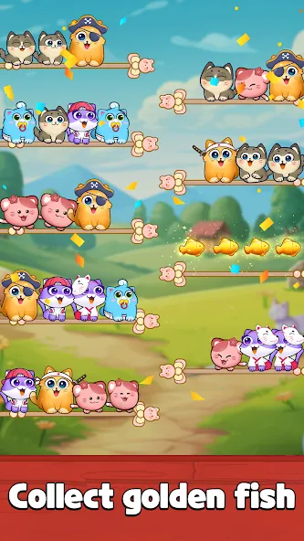 Cat Sort Puzzle: Cute Pet Game [MOD: безлимитные монеты и все уровни] последняя версия — скриншот 3