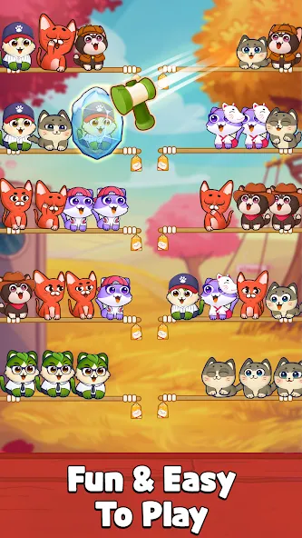 Cat Sort Puzzle: Cute Pet Game [MOD: безлимитные монеты и все уровни] последняя версия — скриншот 4