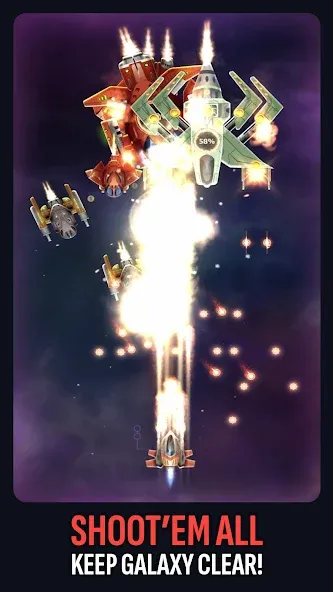 Скачать Galaxy Keeper: Space Shooter [MOD: много денег и всё открыто] на телефон — скриншот 2