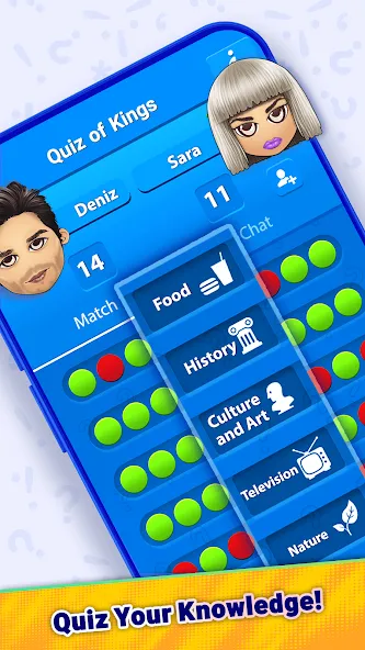 Скачать взлом Quiz Of Kings: Trivia Games [MOD: безлимитные подсказки и монеты] — скриншот 2