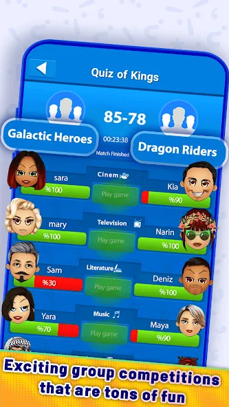 Скачать взлом Quiz Of Kings: Trivia Games [MOD: безлимитные подсказки и монеты] — скриншот 4