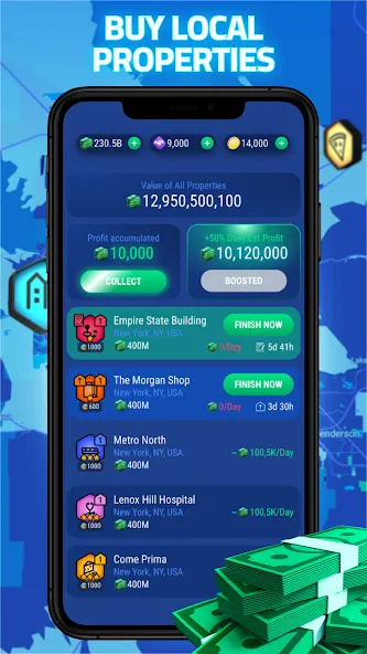 Скачать Landlord Go - Real Estate Game [MOD: безлимитные деньги и недвижимость] на телефон — скриншот 4