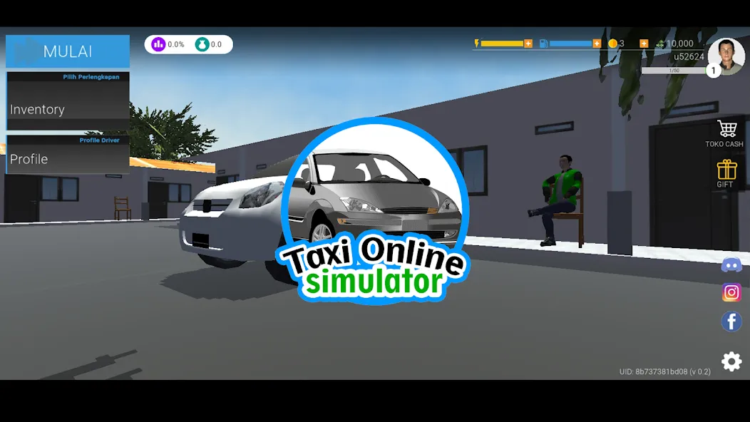 Taxi Online Simulator ID [MOD: безлимитные деньги и быстрые машины] на Андроид — скриншот 1