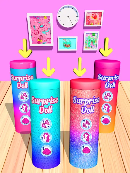 Color Reveal Suprise Doll Game [MOD: безлимитные монеты и все куклы] — Скачать бесплатно (APK) — скриншот 1