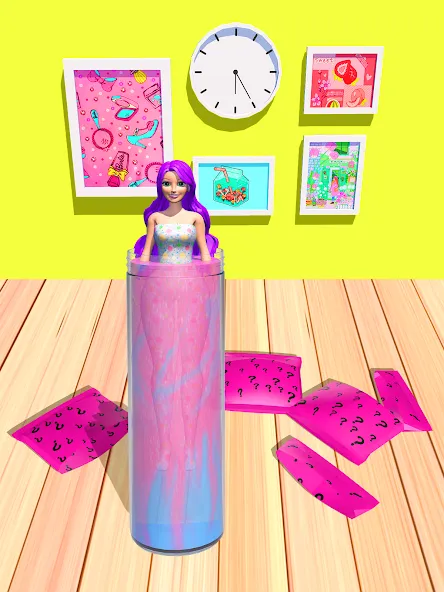 Color Reveal Suprise Doll Game [MOD: безлимитные монеты и все куклы] — Скачать бесплатно (APK) — скриншот 2