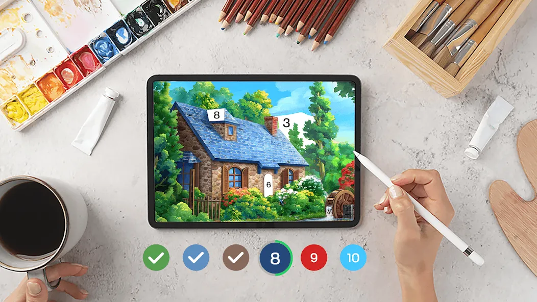 Tap Color Pro: Color By Number [MOD: без рекламы и все раскраски открыты] (Бесплатно / APK) — скриншот 1
