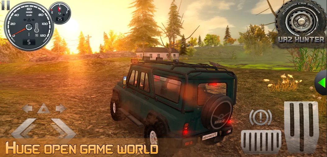 Russian Car Driver Uaz Hunter [MOD: безлимитные деньги и топливо] последняя версия — скриншот 2