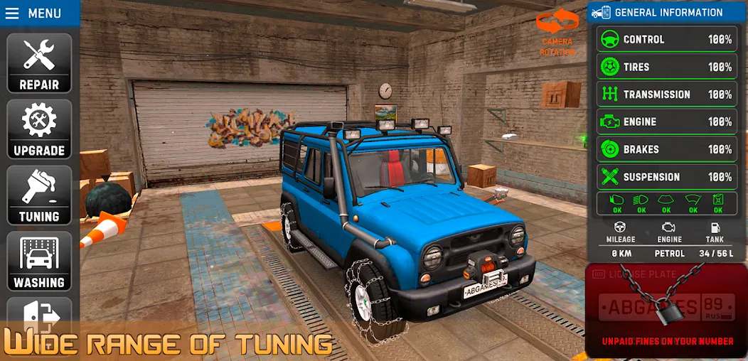 Russian Car Driver Uaz Hunter [MOD: безлимитные деньги и топливо] последняя версия — скриншот 4