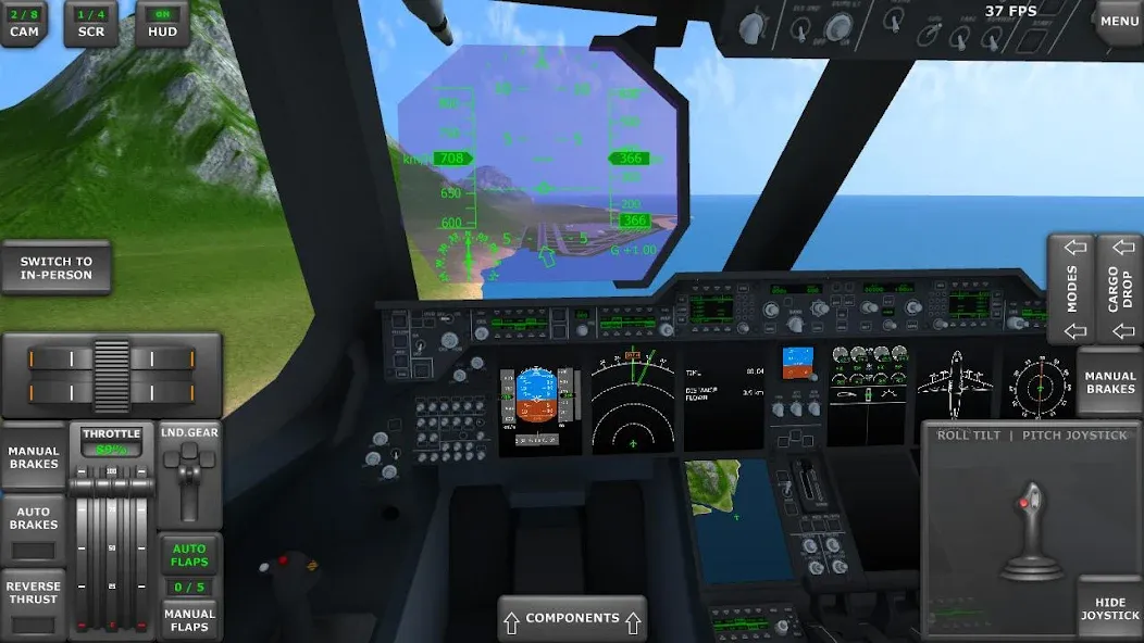 Скачать взлом Turboprop Flight Simulator [MOD: безлимитные деньги и все самолёты] — скриншот 3