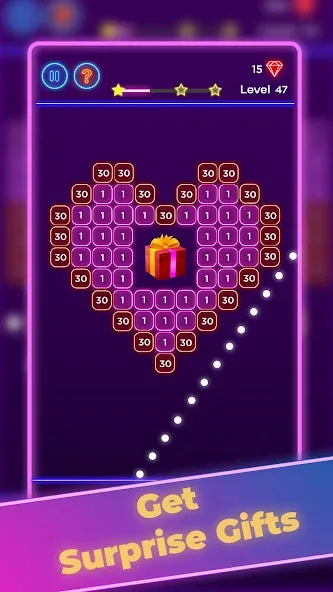 Скачать Brick Breaker - Neon Bricks [MOD: без рекламы и много жизней] — скриншот 2