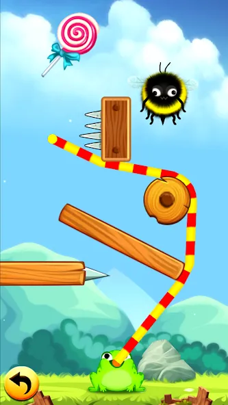 Скачать Frog Thife: Candy Thief Puzzle [MOD: безлимитные деньги и все уровни открыты] — скриншот 3