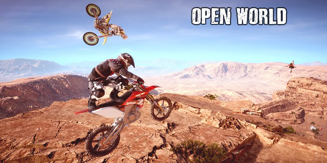 Скачать взлом Dirt MX Bikes KTM Motocross 3D [MOD: безлимитные деньги и открыты все уровни] — скриншот 1