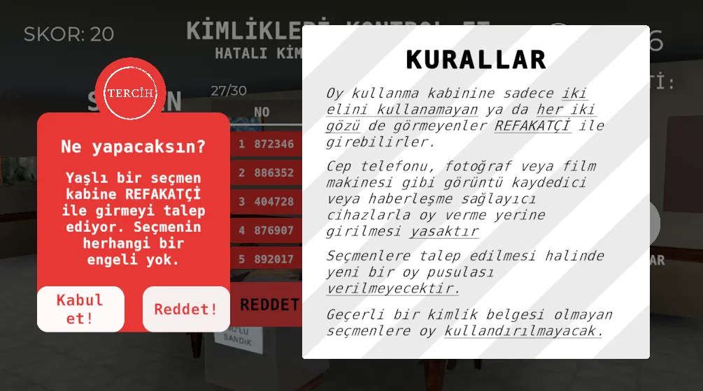 Seçim 2023 Müşahit oyunu [MOD: неограниченные голоса и все уровни] последняя версия — скриншот 5