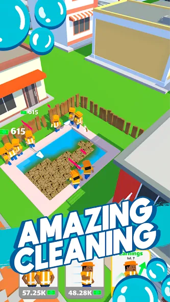 Cleaning Idle [MOD: безлимитные деньги и всё открыто] (Бесплатно / APK) — скриншот 1