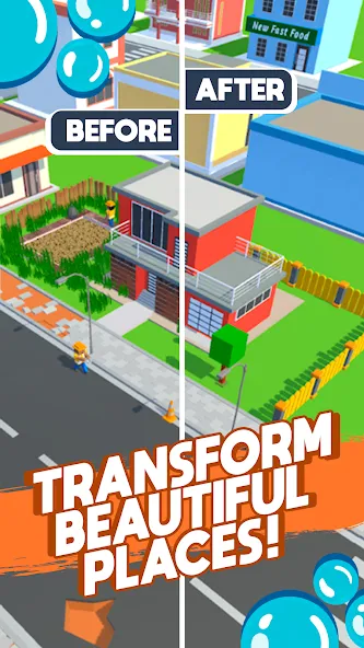 Cleaning Idle [MOD: безлимитные деньги и всё открыто] (Бесплатно / APK) — скриншот 2