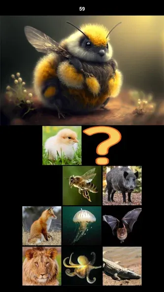 Взломанная Hybrid Animals Crazy Lab Quiz [MOD: открыты все гибриды и подсказки] на Андроид — скриншот 1