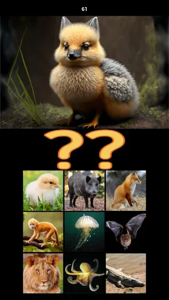 Взломанная Hybrid Animals Crazy Lab Quiz [MOD: открыты все гибриды и подсказки] на Андроид — скриншот 3