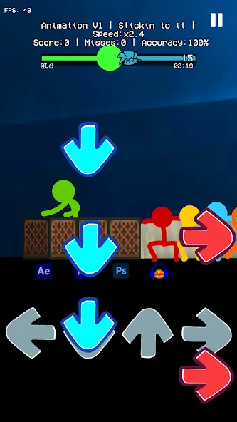Скачать Beat Fight Stickman Full Week [MOD: безлимитные деньги и все персонажи] — скриншот 4