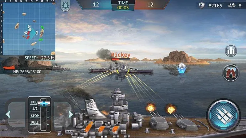 Warship Attack 3D [MOD: безлимитные деньги и патроны] — Скачать бесплатно (APK) — скриншот 1